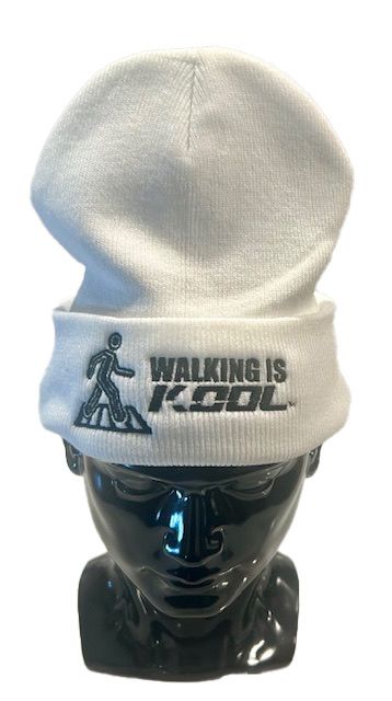 Walking is Kool White Beanie