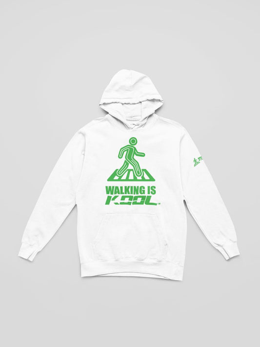 Walking Is Kool White/Green Hoodie