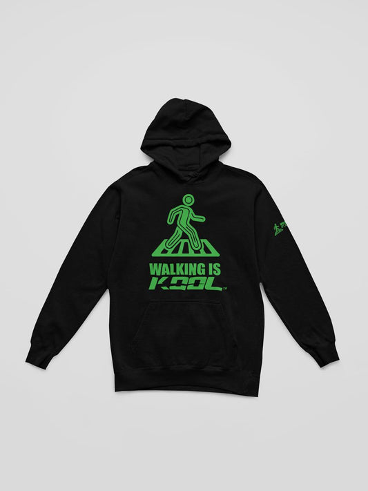 Walking Is Kool Black/Green Hoodie
