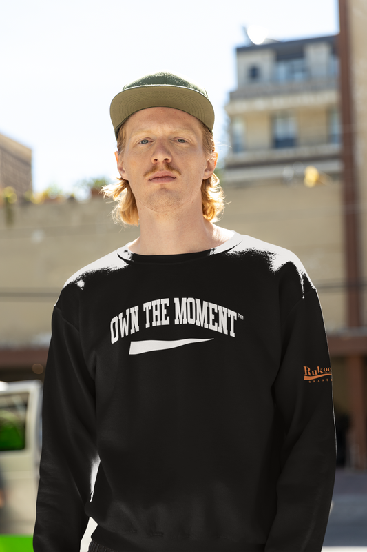 Own The Moment Black/White  Crewneck Sweatshirt