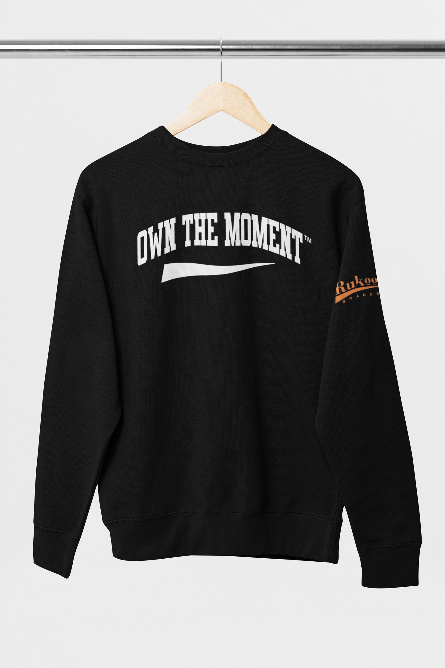 Own The Moment Black/White  Crewneck Sweatshirt