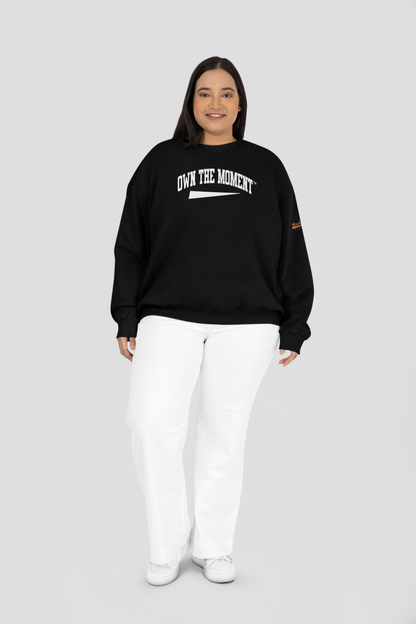 Own The Moment Black/White  Crewneck Sweatshirt