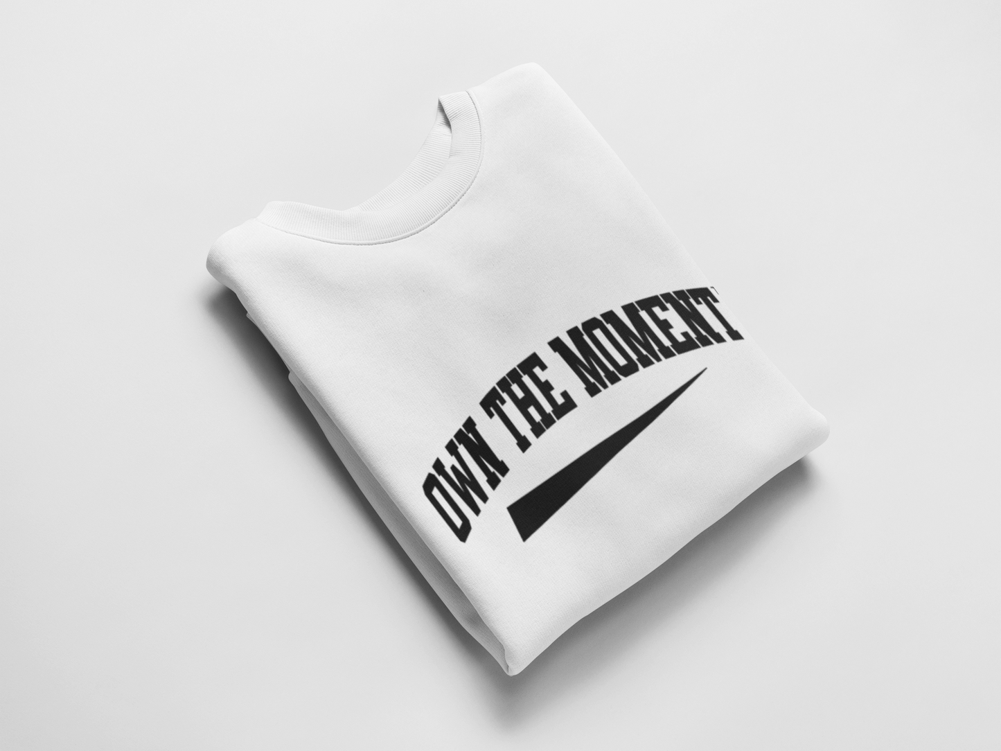 Own The Moment White/Black Crewneck Sweatshirt