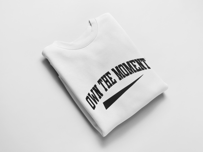 Own The Moment White/Black Crewneck Sweatshirt