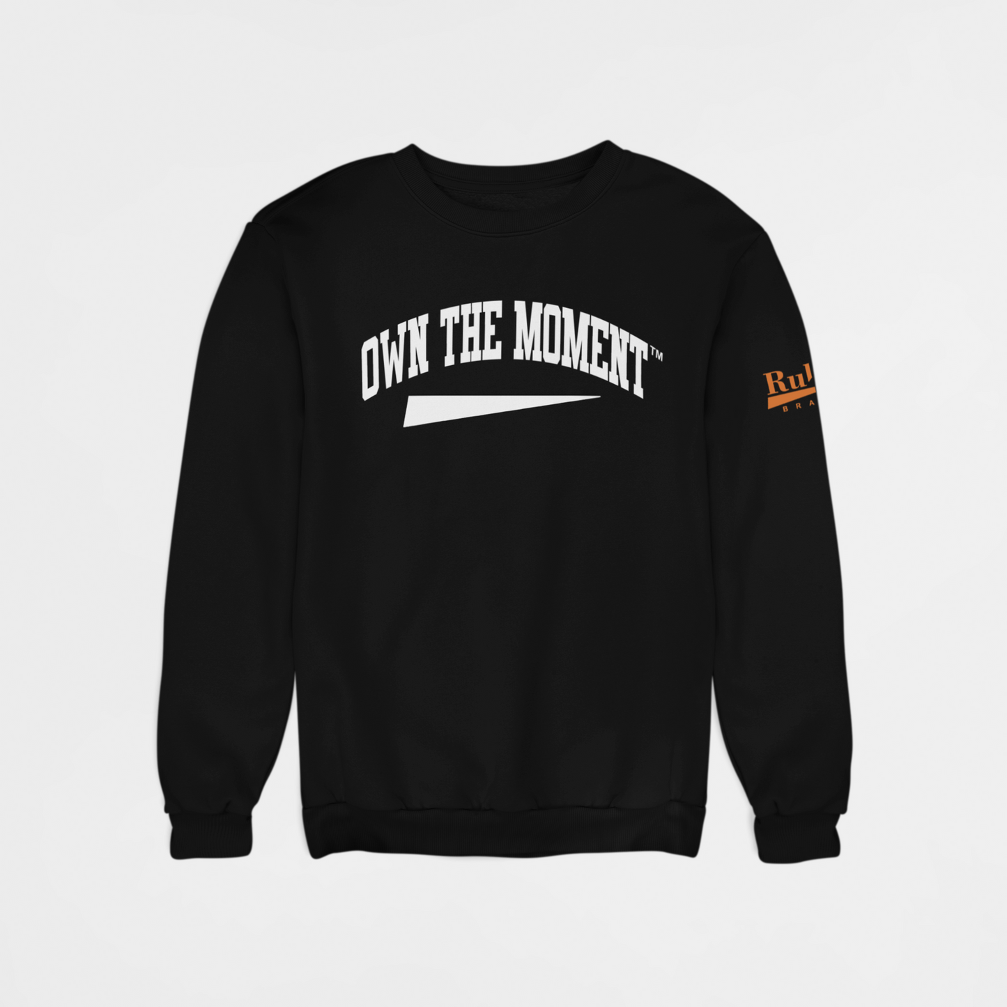 Own The Moment Black/White  Crewneck Sweatshirt