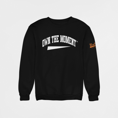 Own The Moment Black/White  Crewneck Sweatshirt