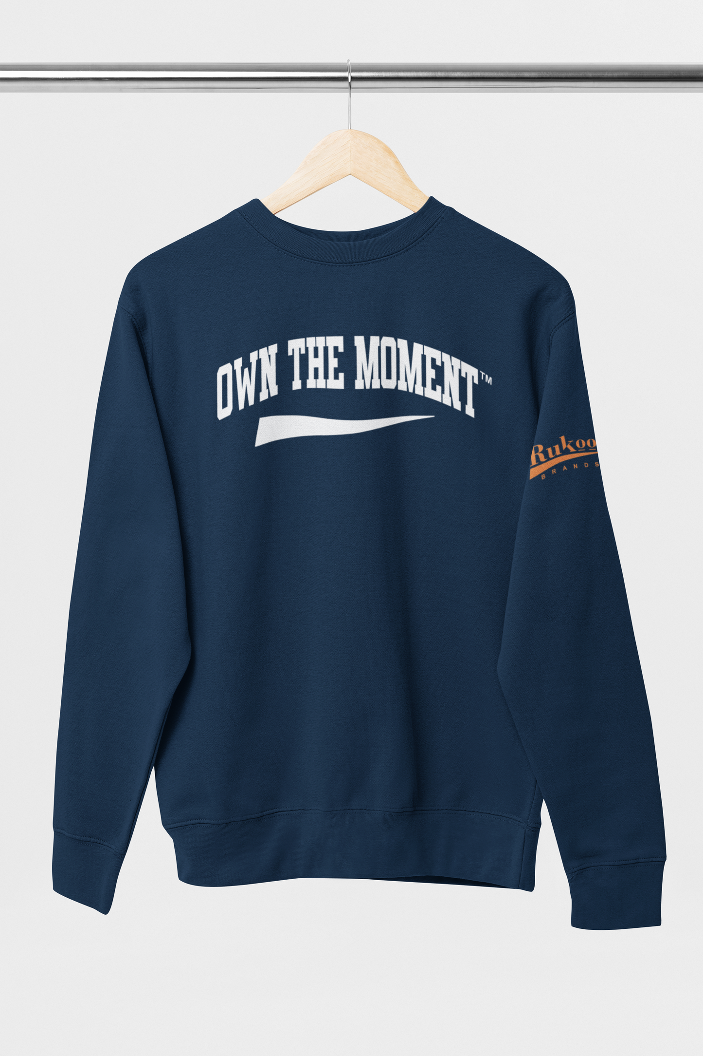 Own The Moment Navy/White Crewneck Sweatshirt