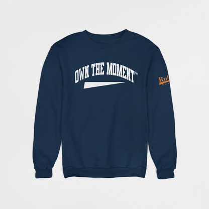 Own The Moment Navy/White Crewneck Sweatshirt