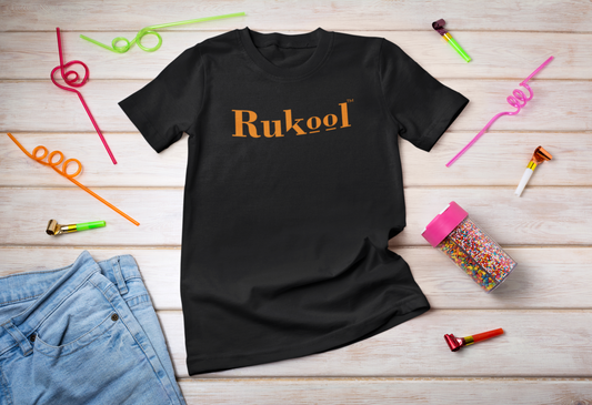 Rukool Large Letters Black T-shirts